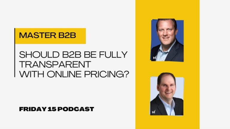 Should B2B Companies Show All Their Pricing Online?